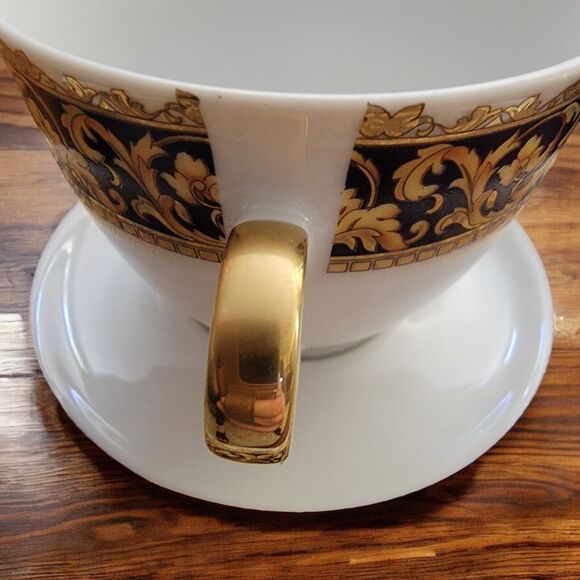 Vintage GDA Limoges Set of 6 Cups & Saucers - Made in France  RARE 6 Limoges 24k Dal 1969 6-3/4\